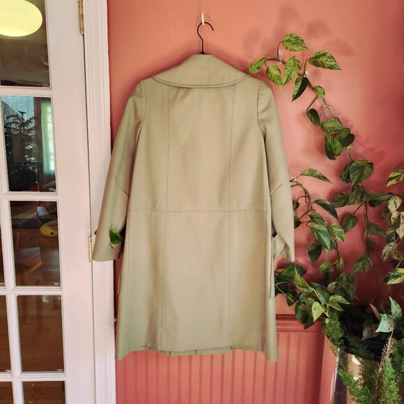 Vintage Betty Rose Overcoat Tan-Olive Green - Picture 2 of 5